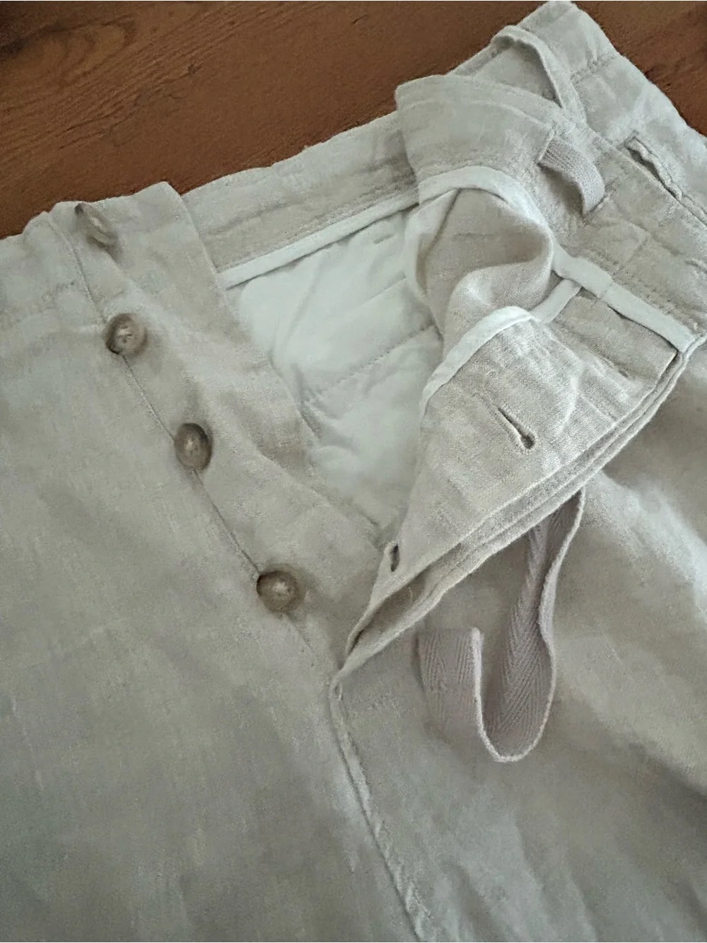 Perry Ellis Men’s Linen Pants Oatmeal Tan Size 40